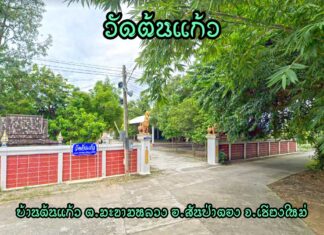 วัดต้นแก้ว ตำบลมะขามหลวง อำเภอสันป่าตอง วัดต้นแก้ว ตั้งอยู่เลขที่ 153 บ้านต้นแก้ว ถนนมะขามหลวง-แม่ก๊า หมู่ที่ 6 ตำบลมะขามหลวง อำเภอสันป่าตอง จังหวัดเชียงใหม่ สังกัดคณะสงฆ์มหานิกาย