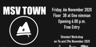 MSV TOWN – STREET ART WORKSHOP MSV TOWN - STREET ART WORKSHOP 6 -30 พฤศจิกายน 63 เวลา 18:00 น. ที่โครงการ วันนิมมาน ชั้น 3 ตึก B (ขึ้นลิฟท์ที่หอนาฬิกา)