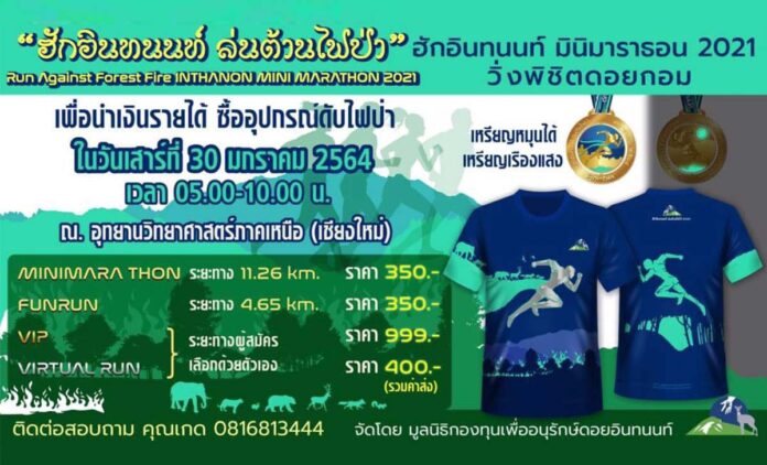 Run Against Forest Fire INTHANON MINI MARATHON 2021