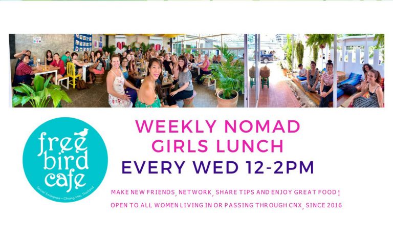 Weekly Nomad Girls Lunch on every Wednesday at noon at Free Bird Cafe