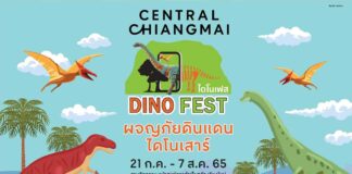 DINO FEST ผจญภัยดินแดนไดโนเสาร์ DINO FEST ผจญภัยดินแดนไดโนเสาร์ วันที่ 21 กรกฏาคม - 7 สิงหาคม 2565 ณ ลานกิจกรรม หน้าศูนย์การค้าเซ็นทรัล เฟสติวัล เชียงใหม่
