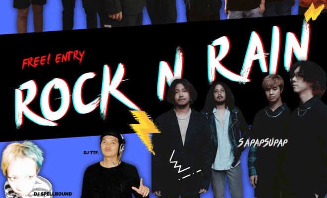 ROCK N RAIN CHIANGMAI 2022 Tuesday July 12, 2022 Starting 15.00-23.30 น. ณ One nimman Night ground flea market X UnderRock X Minimal Record