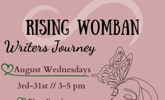 Rising Womban Writers Journey  August Wednesday 3rd-31st 2022  3-5pm at Free bird cafe