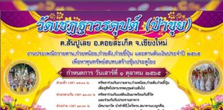 งานประเพณีถวายตาน ก๋วยหน้อย ก๋วยสัง ก๋วยขี้ปุ๋ม และตานต้นเงินประจำปี ๒๕๖๕ งานประเพณีถวายตาน ก๋วยหน้อย ก๋วยสัง ก๋วยขี้ปุ๋ม และตานต้นเงินประจำปี ๒๕๖๕ วันที่ 1 ตุลาคม 2565 ณ วัดเชฏฐาวรคุปต์ (ป่าขุย) สันปูเลย ดอยสะเก็ด