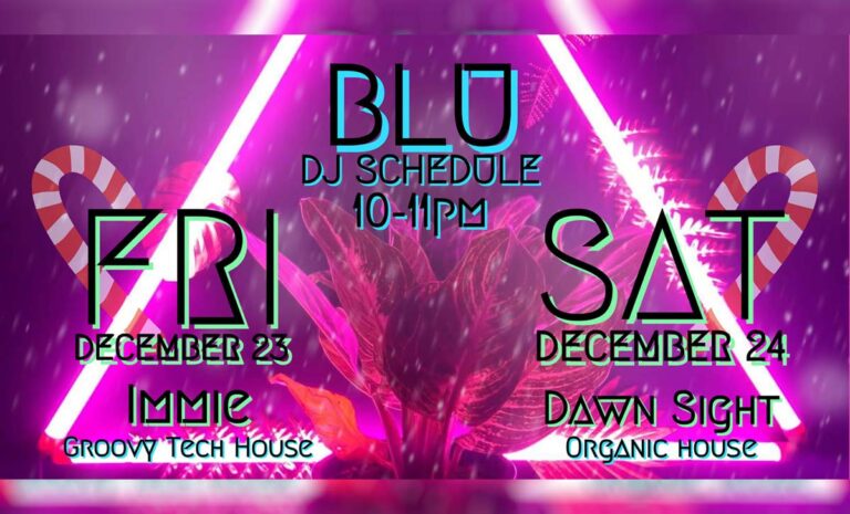 BLu Xmas w/ DJ's Immie & Dawn Sight on 23-24 December 2022 starting 8pm-0am at BLu CNX