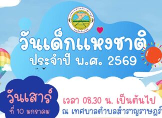 งานวันเด็กแห่งชาติ 2569 เทศบาลตำบลสำราญราษฎร์ ดอยสะเก็ด เชียงใหม่ งานวันเด็กแห่งชาติ 2569 เทศบาลตำบลสำราญราษฎร์ ดอยสะเก็ด เชียงใหม่ ในวันเสาร์ที่ 10 มกราคม 2569 เวลา 08.30 น. เป็นต้นไป 📍ณ เทศบาลตำบลสำราญราษฎร์