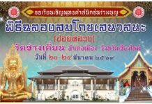 พิธีฉลองสมโภชเสนาสนะ ปอยหลวง วัดช่างเคี่ยน พิธีฉลองสมโภชเสนาสนะ ปอยหลวง วัดช่างเคี่ยน วันที่ 20-24 มีนาคม 2569 ณ วัดช่างเคี่ยน ตำบลช้างเผือก อำเภอเมือง จังหวัดเชียงใหม่
