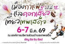 เมืองกาแฟ แลดอกเสี้ยว เที่ยวเทพเสด็จ ครั้งที่ 12 เมืองกาแฟ แลดอกเสี้ยว เที่ยวเทพเสด็จ ครั้งที่ 12 วันที่ 6-7 มีนาคม 2569 ณ องค์การบริหารส่วนตำบลเทพเสด็จ