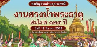 งานสรงน้ำพระธาตุและสมโภช 124 ปี วัดปงป่าเอื้อง ต.แม่ปูคา อ.สันกำแพง งานสรงน้ำพระธาตุ วัดปงป่าเอื้อง ต.แม่ปูคา อ.สันกำแพง วันที่ 12 มีนาคม 2569 ณ วัดปงป่าเอื้อง ตำบลแม่ปูคา อำเภอสันกำแพง จังหวัดเชียงใหม่
