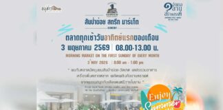 สันป่าข่อย สตรีท มาร์เก็ต ตลาดทุกเช้าวันอาทิตย์แรกของเดือน สันป่าข่อย สตรีท มาร์เก็ต ตลาดทุกเช้าวันอาทิตย์แรกของเดือน เริ่มวันที่ 3 พฤษภาคม 2569 เวลา 08.00-13.00 น. ณ ด้านหน้าอาคารอนุสาร สันป่าข่อยและภายในเวิ้งลานจอดรถ