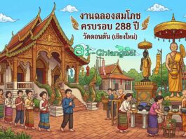 งานฉลองสมโภชครบรอบ 288 ปี วัดดอนตัน ต.เหมืองแก้ว อ.แม่ริม งานฉลองสมโภชครบรอบ 288 ปี วัดดอนตัน วันที่ 9-10 พฤษภาคม 2569 ณ วัดดอนตัน บ้านดอนตัน ตำบลเหมืองแก้ว อำเภอแม่ริม จังหวัดเชียงใหม่