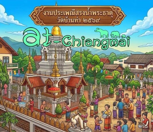 งานสรงน้ำพระธาตุ วัดบ้านท่า ต.ปงตำ อ.ไชยปราการ จ.เชียงใหม่ งานสรงน้ำพระธาตุ วัดบ้านท่า(วัดสุปัฎนาราม) ต.ปงตำ อ.ไชยปราการ วันที่ 14-15 มิถุนายน 2569 ณ วัดบ้านท่า บ้านท่า ตำบลปงตำ อำเภอไชยปราการ จังหวัดเชียงใหม่