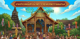 งานประเพณีสรงน้ำพระธาตุวัดเทพาราม ประจำปี 2569 ต.ป่าบง อ.สารภี งานประเพณีสรงน้ำพระธาตุวัดเทพาราม ประจำปี 2569 วันที่ 20 มิถุนายน 2569 ณ วัดเทพาราม บ้านเทพาราม ตำบลป่าบง อำเภอสารภี จังหวัดเชียงใหม่