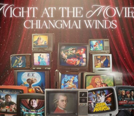Night at the movies Chiang Mai Winds Night at the movies Chiang Mai Winds วันเสาร์ที่ 9 พฤษภาคม 2569 เวลา 19.00 น. ณ อาคาร 75 ปี สภาคริสตจักรฯ เชียงใหม่