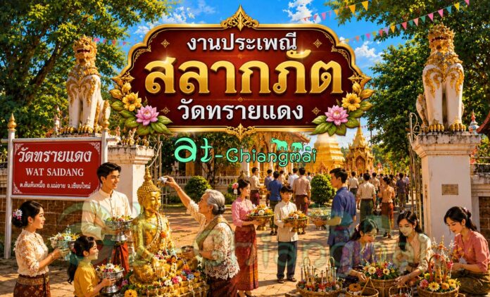 งานประเพณีสลากภัต วัดทรายแดง” 2569 สืบสานบุญล้านนา อิ่มบุญ อิ่มใจ ชมฟรีรำวง