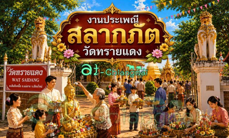 งานประเพณีสลากภัต วัดทรายแดง” 2569 สืบสานบุญล้านนา อิ่มบุญ อิ่มใจ ชมฟรีรำวง
